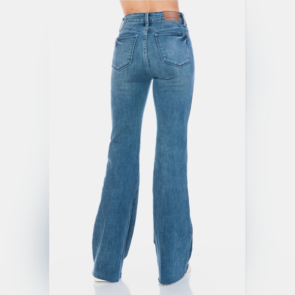 Judy Blue Full Size Tummy Control Cut Hem Flare Jeans - Picture 7 of 15